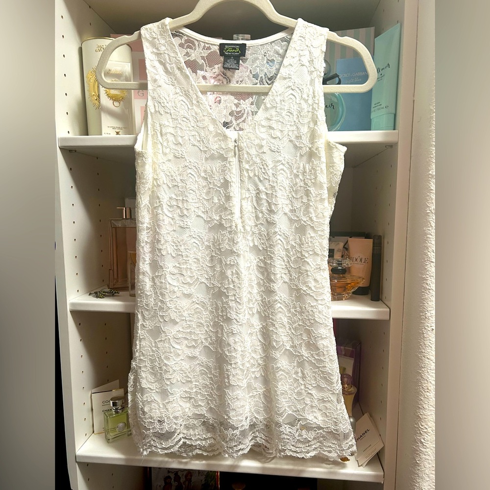 White Lace Sleeveless Top
